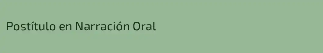 Postítulo en Narración Oral